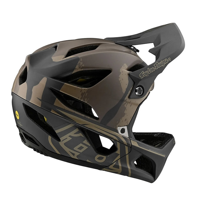 Troy Lee Designs Stage Helmet W/Mips Stealth Camo Olive Medium/Large