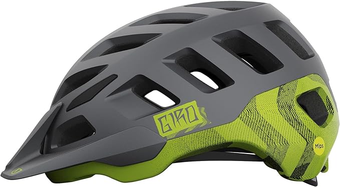 Giro Radix MIPS Mens Bicycle Helmets Matte Metallic Black/Ano Lime Large