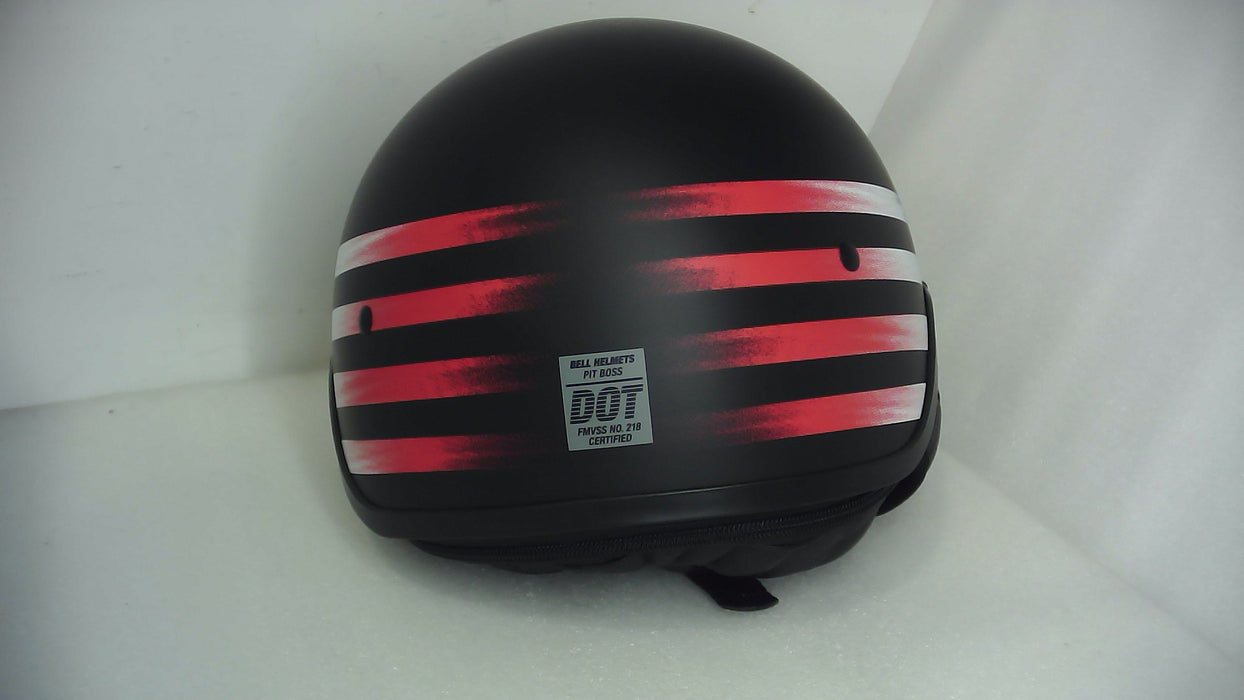 Bell Moto Pit Boss Matte Black/Red Banner Large - Open Box (Without Box)