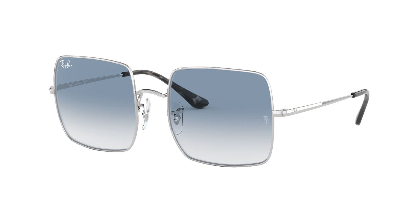 Rayban Square Silver/Clear Gradient Blue 54