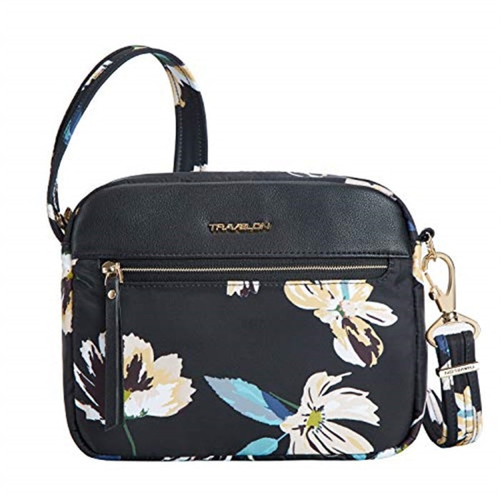 Travelon AT Addison Small Crossbody Midnight Floral - Open Box  - (Without Original Box)