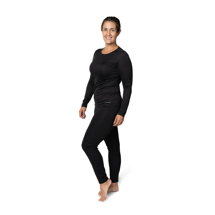 Hot Chillys Wopeach Skins Solid Crew Womens Black X-Small