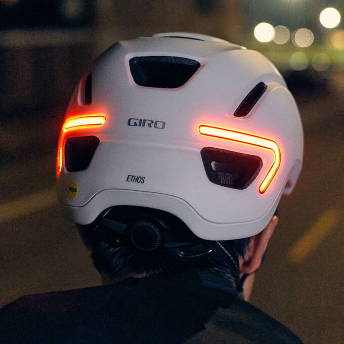 bike helmet indicators Safe-Tec TYR Bicycle with Turn Signals and Brake Lights Bicycle Patrol Outfitters, LLC It boasts Giros lightweight Innovative helmet integrates brake and