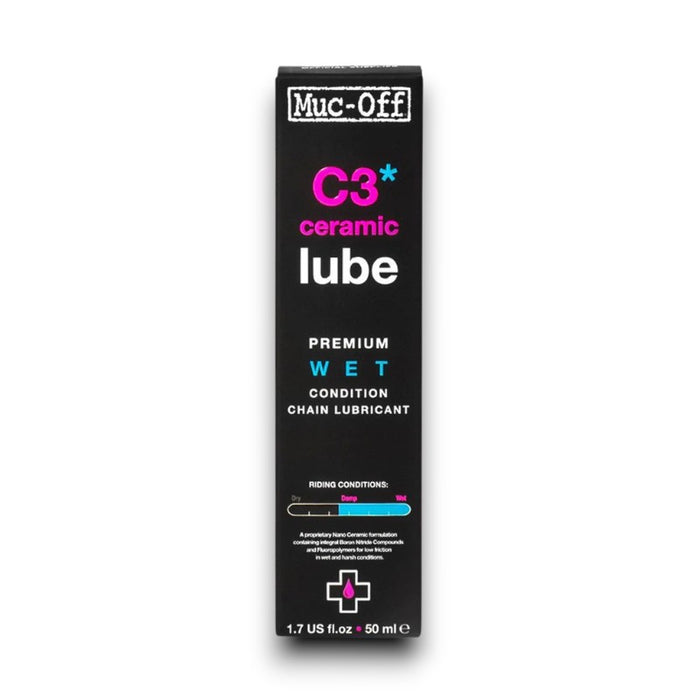 Muc-Off C3 Wet Ceramic Bike Chain Lube High-Performance Bicycle Lubricant