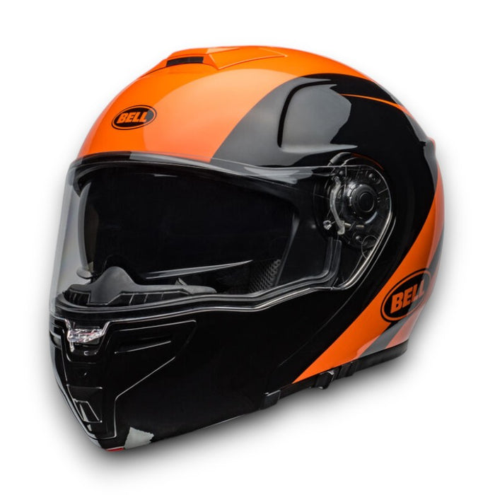 fd motorcycle helmet Bell SRT-Modular Velo Helmet Gloss Black/Orange / Small