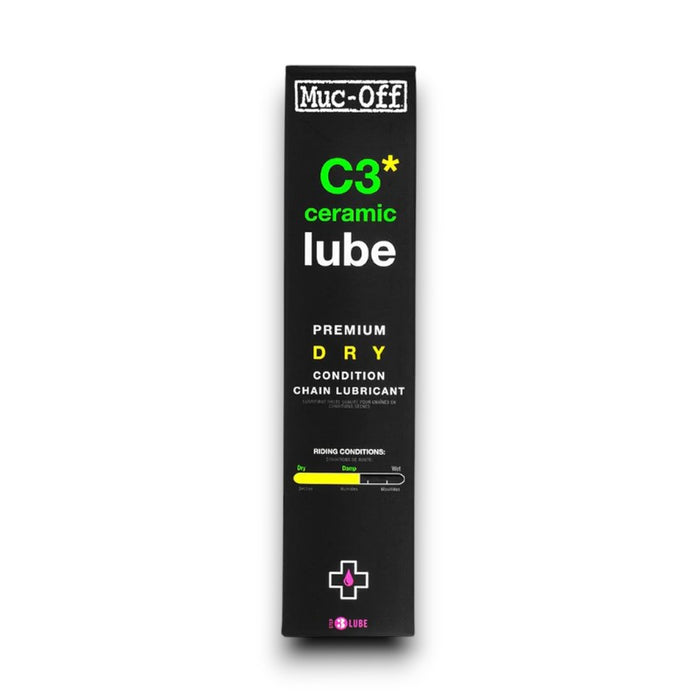 Muc-Off C3 Dry Ceramic Bike Chain Lube Bicycle Lubricant for Chains and Drivetrains Bicycle Lubricants