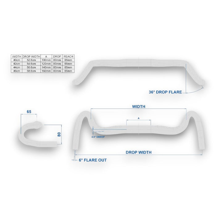 Ritchey WCS Beacon Drop Bicycle Handlebars