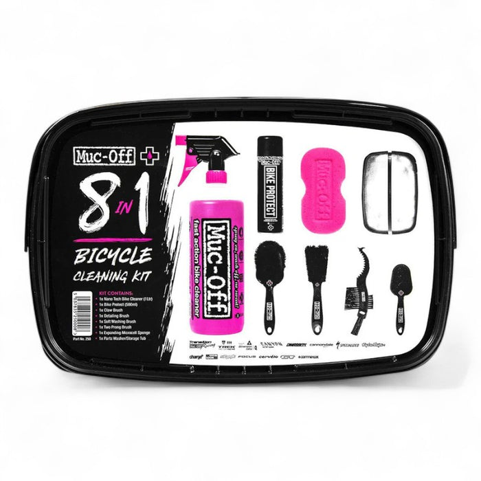 Muc-Off 8-in-1 Cleaning Kit: Tub with 8 Pieces Bicycle Cleaning Tools