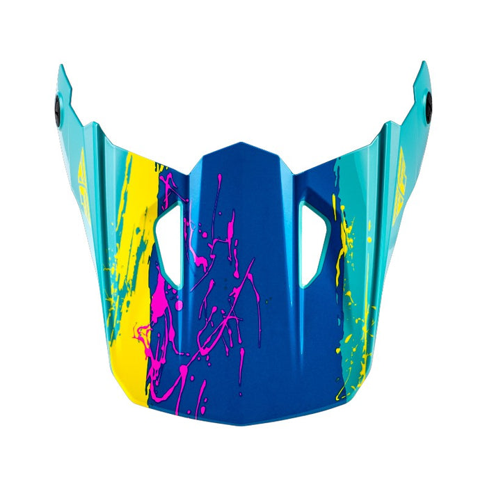 Fly Racing Youth Kinetic Drip Helmet Visor - Turquoise/Pink/Yellow