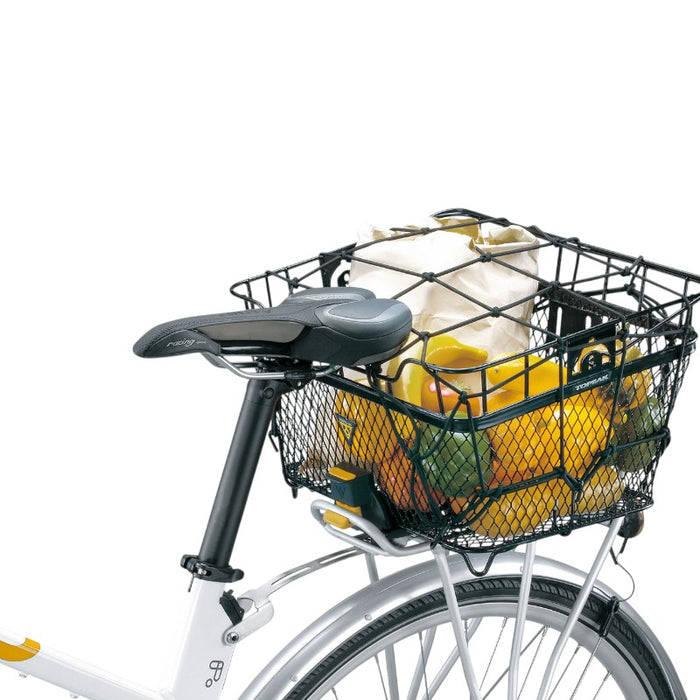 Topeak Rear Rack Mounted Wire Black 15.9X13.2X9.5" Works With Mtx Quicktrack System Bicycle Baskets
