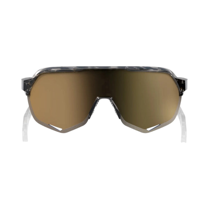 100% S2 Gloss Black Havana Soft Gold Mirror Bicycle Sunglasses