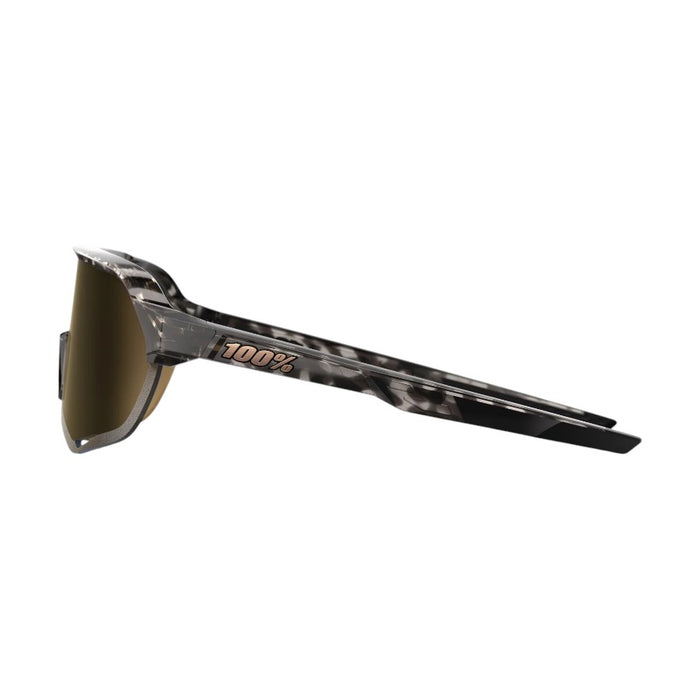 100% S2 Gloss Black Havana Soft Gold Mirror Bicycle Sunglasses