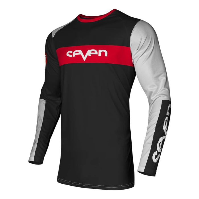 SevenMx Vox Fracture Jersey Black/White Lg