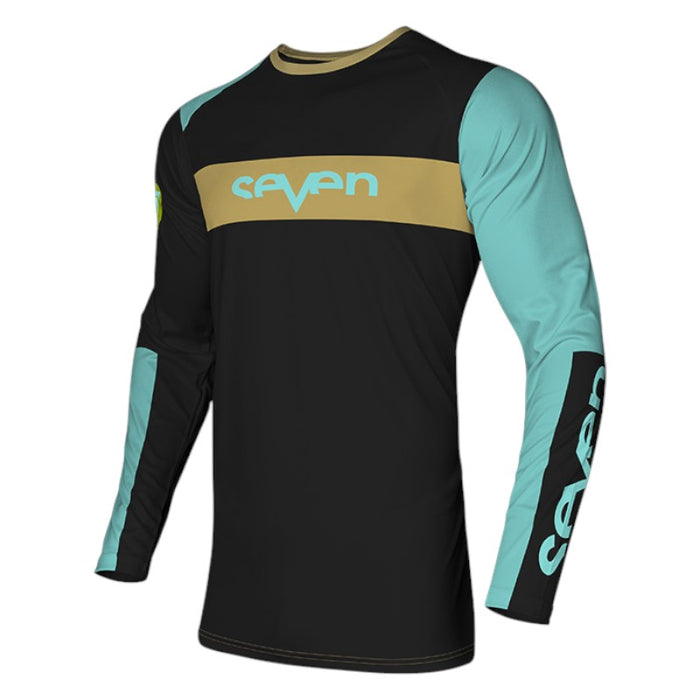 SevenMx Vox Fracture Jersey Aruba/Gold Lg