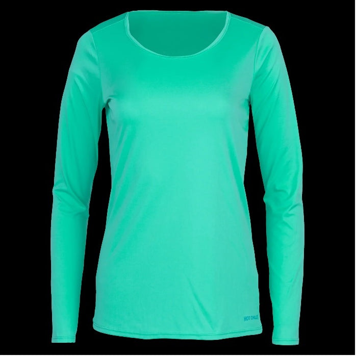 Hot Chillys Wopeach Skins Solid Crew Womens Thermal Top Snow Thermal Base Layers