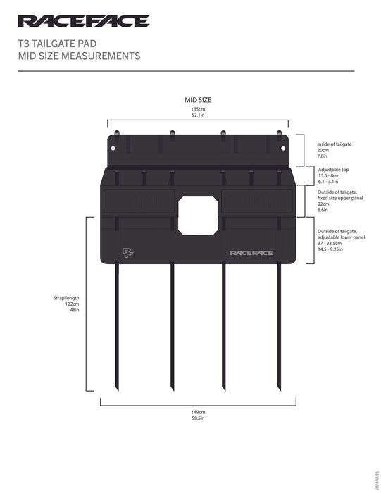 RaceFace T3 Bicycle Tailgate Covers
