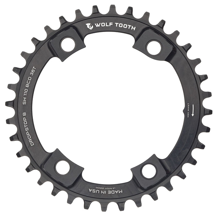 Wolf Tooth 110 BCD Asymmetric 4-Bolt Bicycle Chainrings for Shimano Cranks