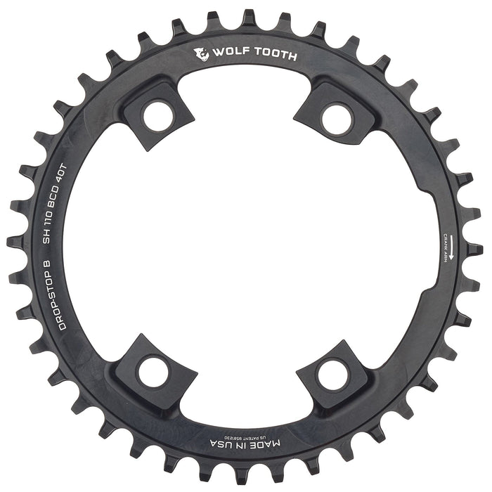 Wolf Tooth 110 BCD Asymmetric 4-Bolt Bicycle Chainrings for Shimano Cranks