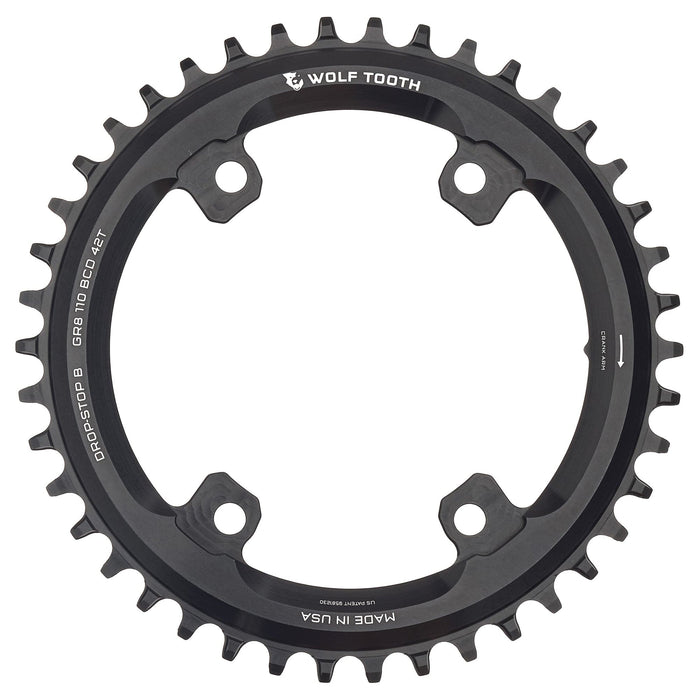 Wolf Tooth 110 BCD Asymmetric 4-Bolt Chainrings for Shimano GRX Cranks