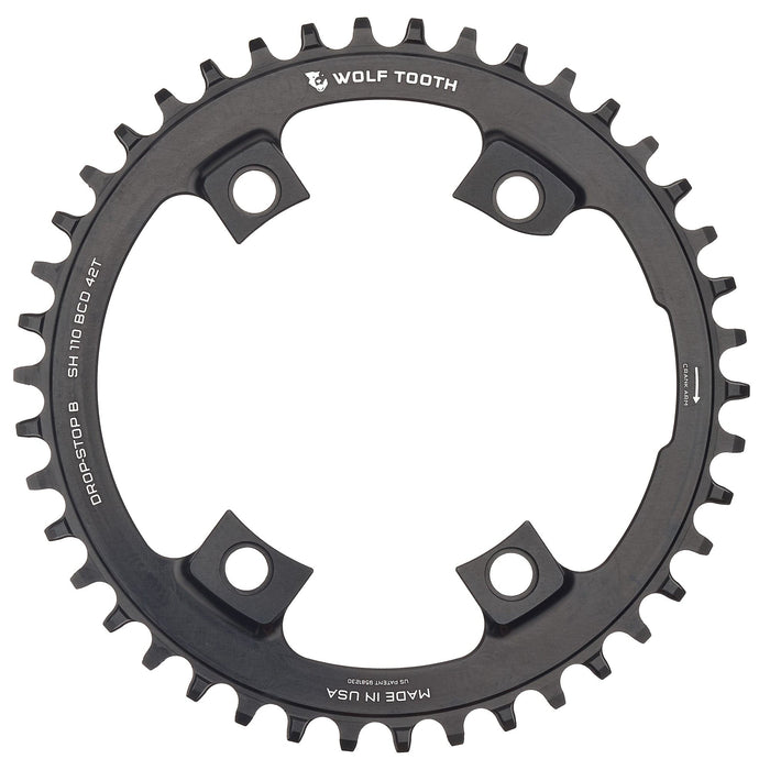 Wolf Tooth 110 BCD Asymmetric 4-Bolt Bicycle Chainrings for Shimano Cranks