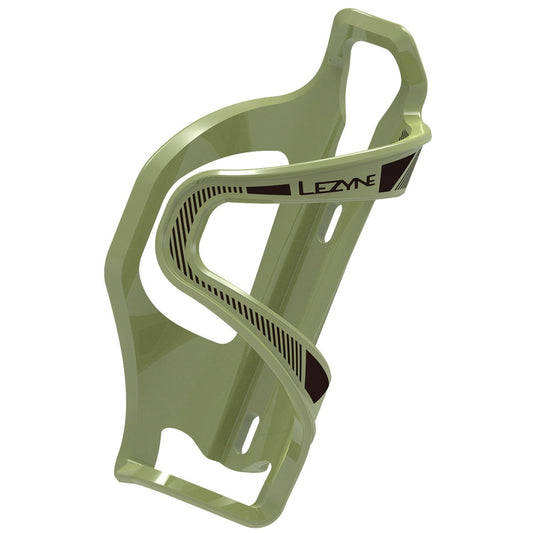 Lezyne Flow Side Load Bottle Cage Composite Right Green Army 48G
