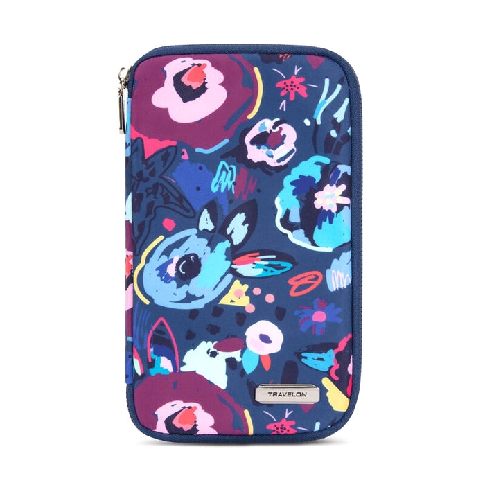 Travelon RFID Fam Passport Wallet Midnight Floral