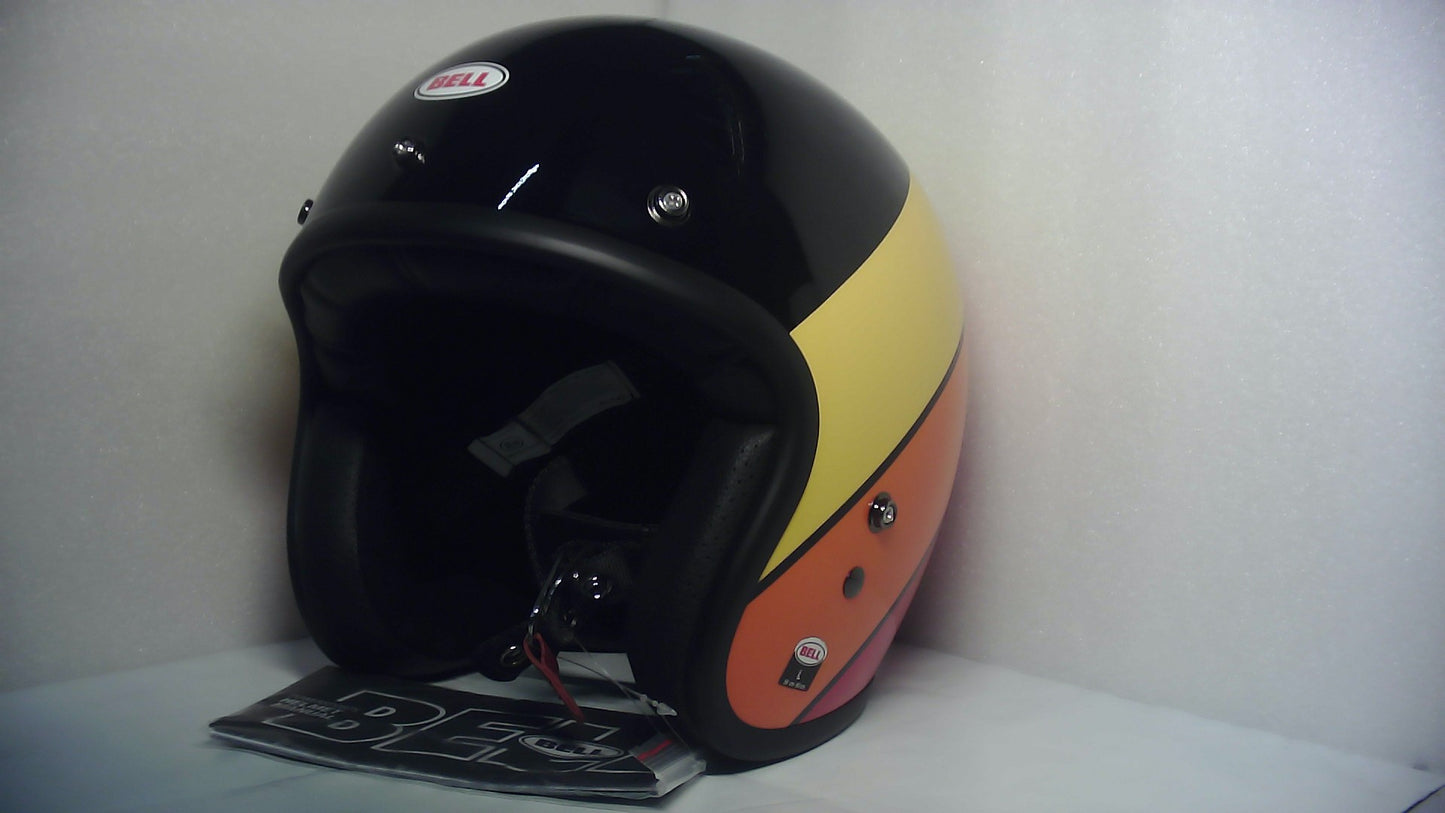 Bell Custom 500 Helmets - Riff Gloss Black/Yellow/Orange/Red - Large - Open Box  - (Without Original Box)