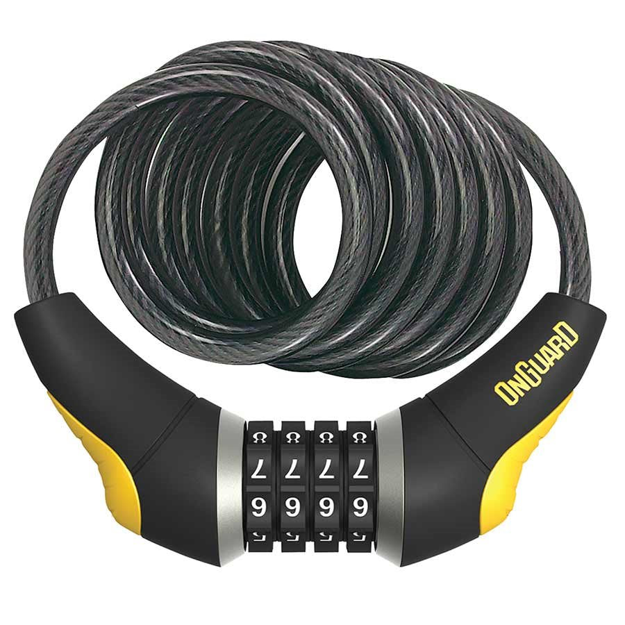Onguard Doberman 8030 Coil Cable With Combination Lock 15Mm X 185Cm (15Mm X 6')