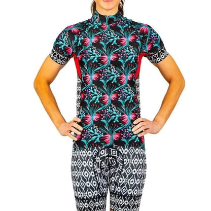 Shebeest Divine Short Sleeve Jersey Prickly Pear-Multi Small