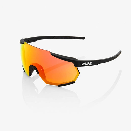 Ride 100 Racetrap Sunglasses Soft Tact Black/Hiper Red Multilayer Mirror Lens - Open Box  - (Without Original Box)