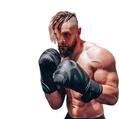 RDX-Boxing Gloves Sparring Muay Thai Pro Training Black 16oz