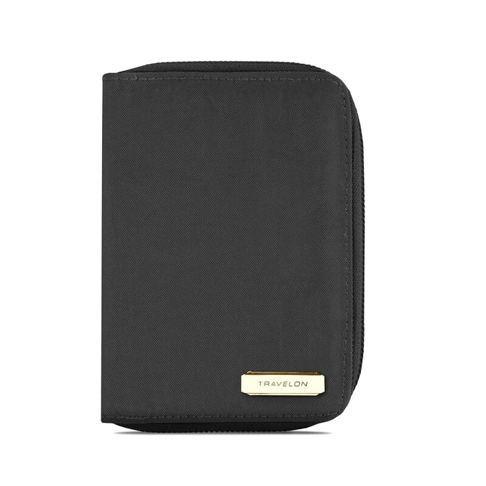 Travelon RFID Passport Zip Wallet Black