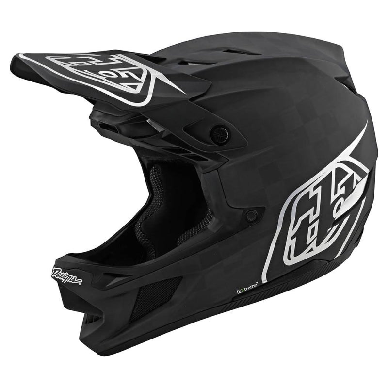 Troy Lee Designs D4 Carbon Stealth Helmet Black / Silver Large