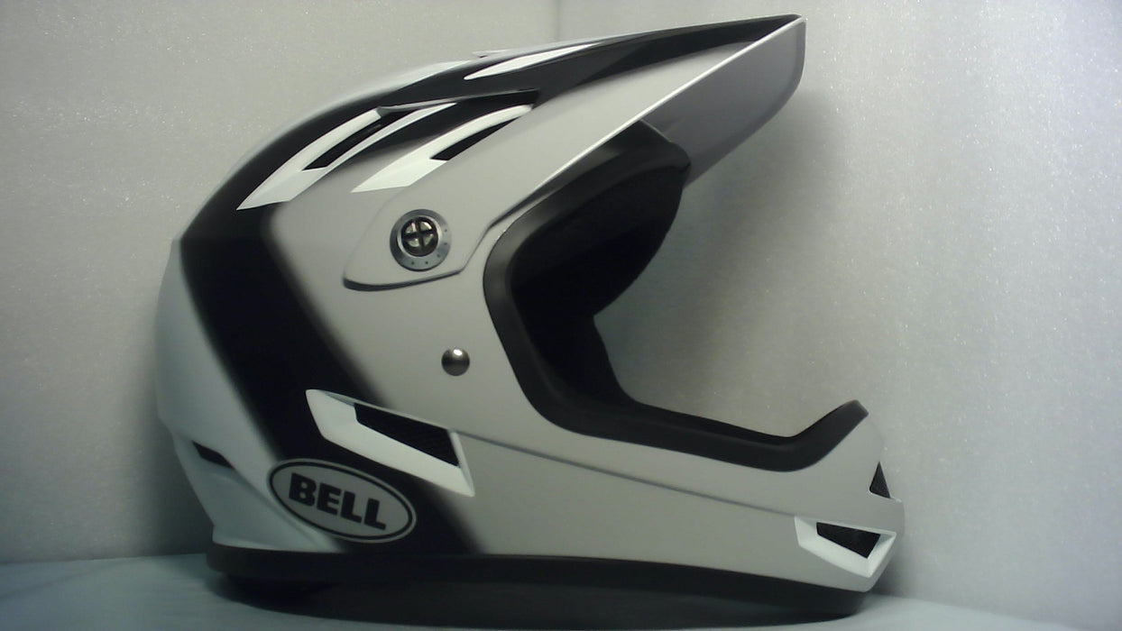 Bell Sanction Adult Full-Face Bike Helmet - Matte Black/White - Size S (52–54 cm) - Open Box  - (Without Original Box)