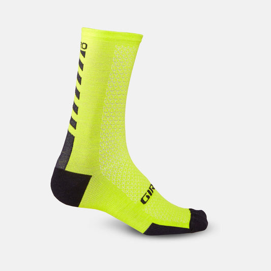 Giro HRc+ Merino Wool Socks - Bright Lime/Black - Size XL