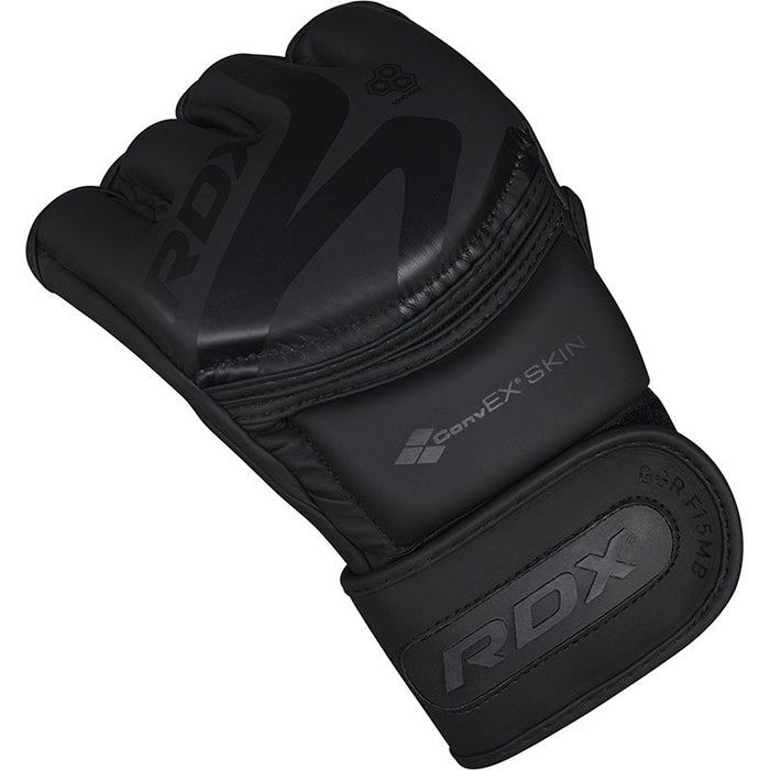 RDX Sports Grappling Glove F15 Matte Black Medium