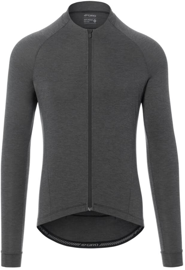 Giro Mens New Road LS Jersey - Charcoal Heather - Size XL
