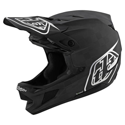 Troy Lee Designs D4 Carbon Stealth Helmet Black / Silver Medium