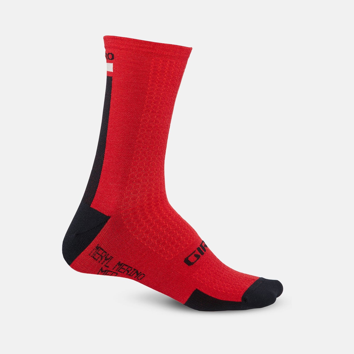 Giro HRc+ Merino Wool Socks - Dark Red/Black/Grey - Size XL