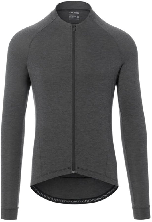 Giro Mens New Road LS Jersey - Charcoal Heather - Size M