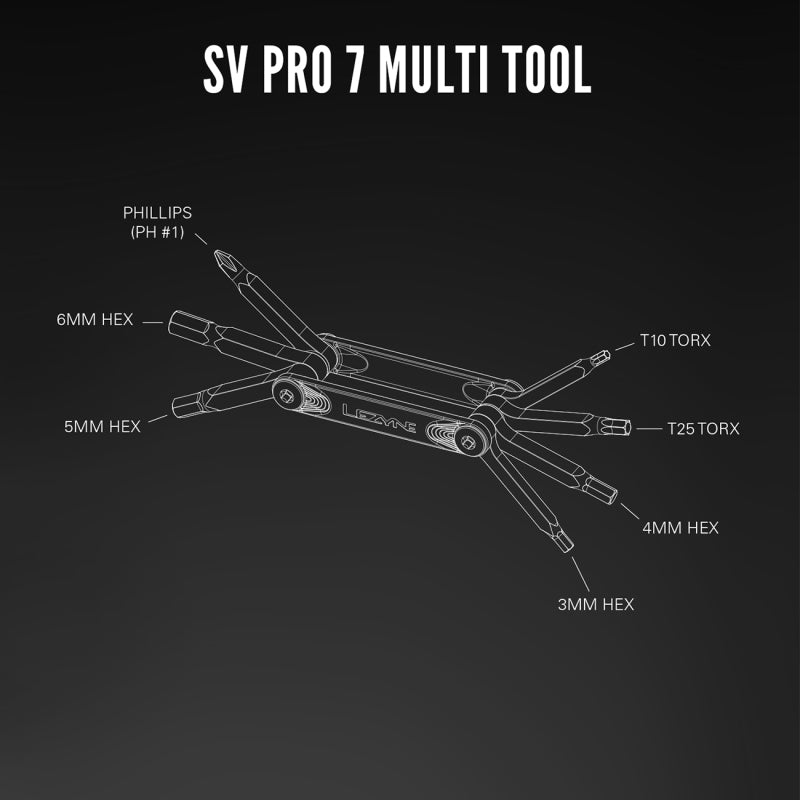 Lezyne Sv Pro 7 Multi-Tools Number Of Tools: 7 Black