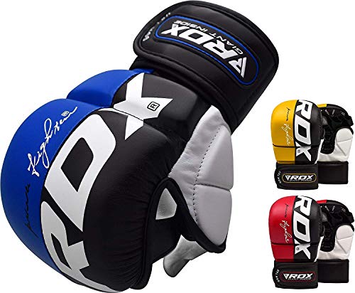 RDX Sports Grappling Glove Rex T6 Plus Blue Small