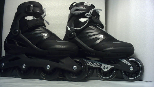 Rollerblade Zetrablade Mens Adult Fitness Inline Skate, Black/Silver, 7 - Open Box  - (Without Original Box)