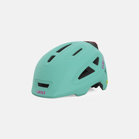Giro Scamp MIPS II Led Youth Bicycle Helmets Matte Screaming Teal Small