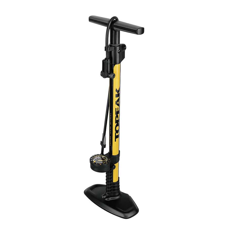 Topeak JoeBlow Sport 2Stage Floor Pump Hammer Type TwinHead DX5 160psi Yellow/Black