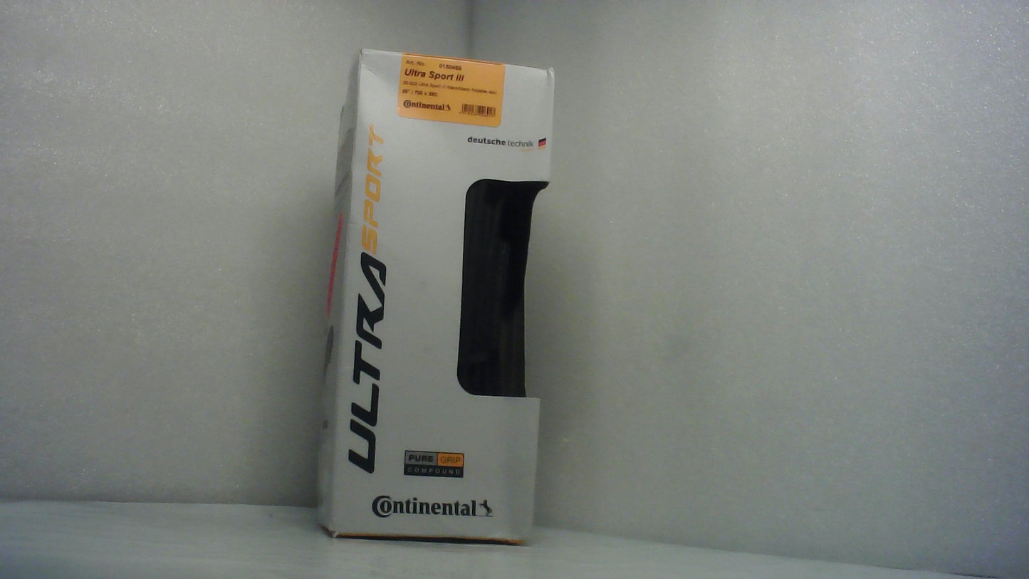 Continental Ultra Sport III 700x28 Black Folding PureGrip - Open Box  - (Without Original Box)