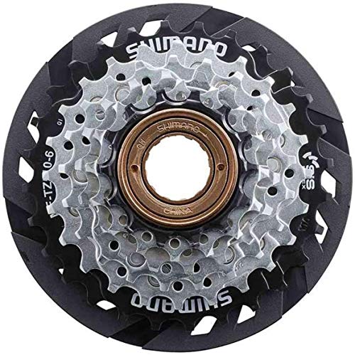 MULTIPLE FREEWHEEL SPROCKET, MF-TZ510-6- CP, 6-SPEED, 14-16-18-21-24-28T, W/SPOKE PROTECTOR, IND.PACK