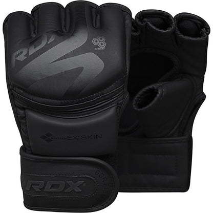 RDX Sports Grappling Glove F15 Matte Black Medium
