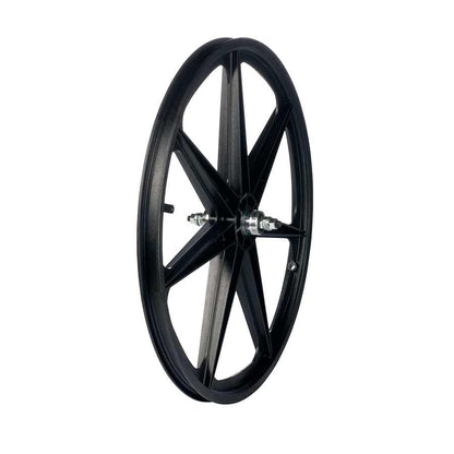 Skyway Tuff II 24" 7 Spoke Bicycle Wheel - ISO:507, Bolt-on, Double wall construction
