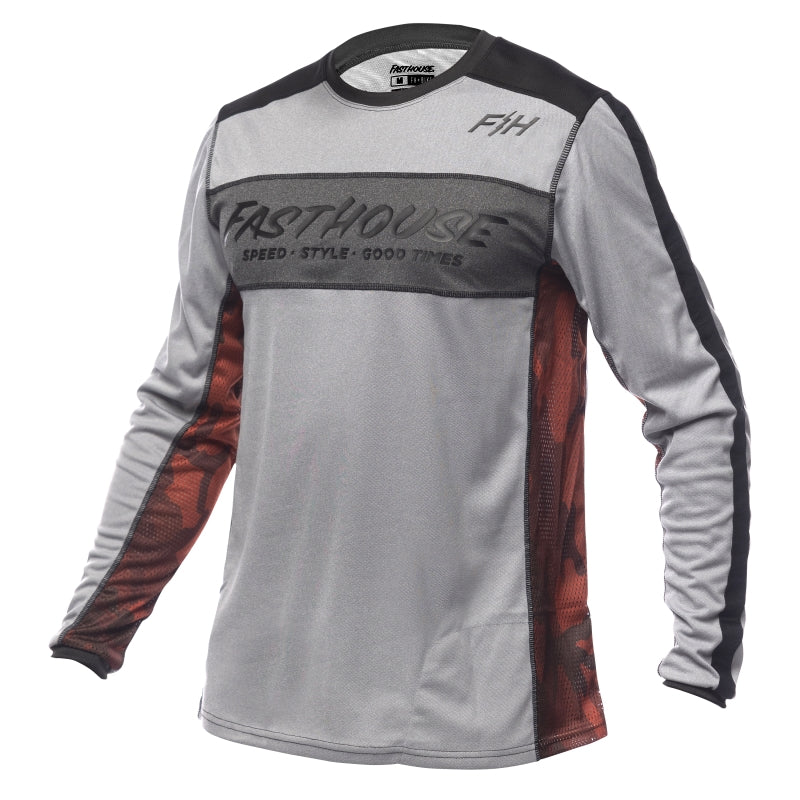 Fasthouse Classic Acadia LS Jersey Heather Gray 2X